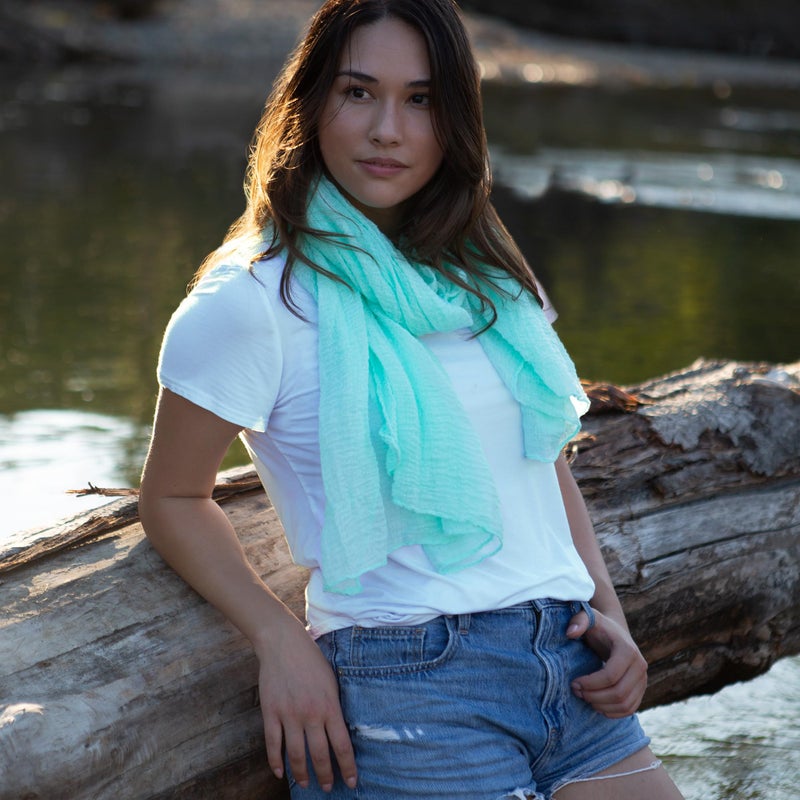 Hadley Wren Women's Lightweight Summer Insect Shield Scarf, Classic Seafoam Green, One Size - Image 4